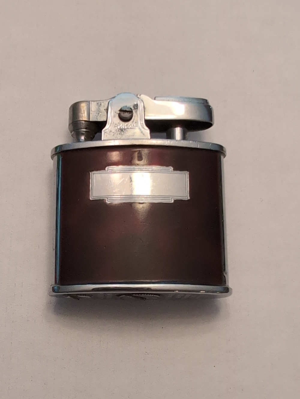 Vintage Ronson Standard Petrol Lighter Art Deco Black Enamel Unmonogrammed USA